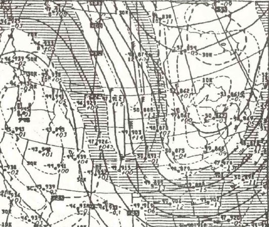 Analysis of the 300-millibar pattern on February 4th 1984